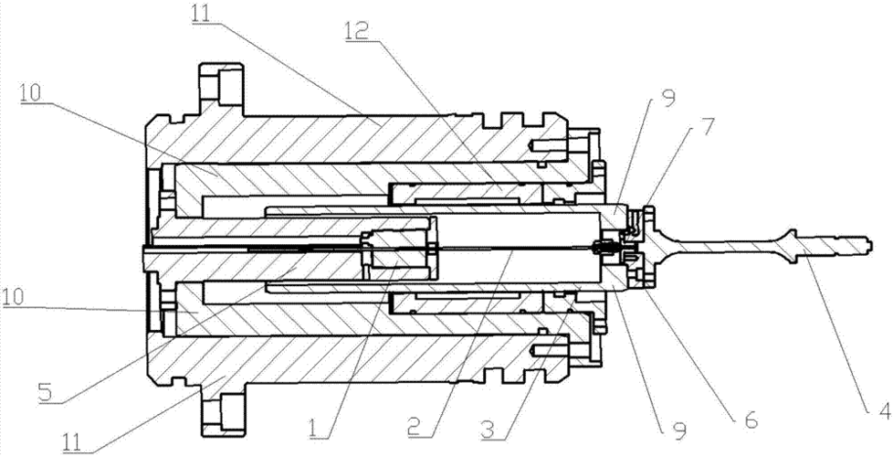 内置油缸位移传感器的制作方法