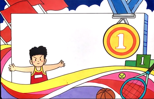 亚洲速度苏炳添手抄报