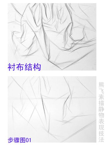 素描静物衬布表现技法图解
