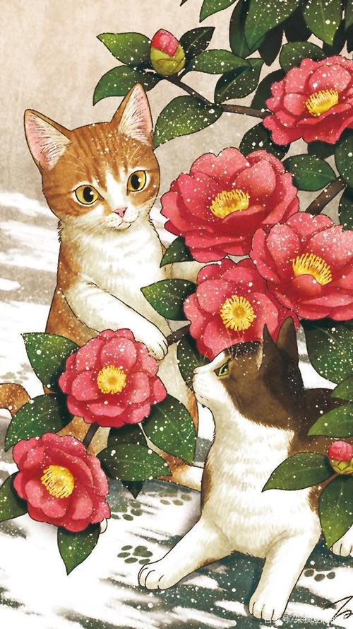 超级温馨的猫咪插画,画面美哭了,治愈你疲惫的身心