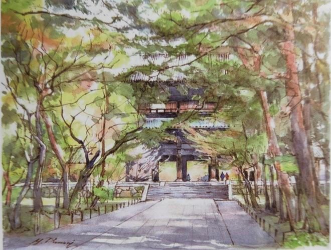 写美篇作品欣赏 线描淡彩风景作品欣赏: 1,选择校园里的一棵树,用