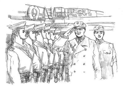 海军战场简笔画