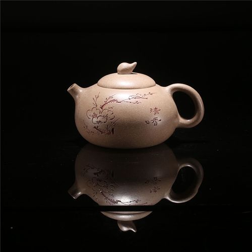 暗香西施原矿段泥紫砂壶 周红飞作品