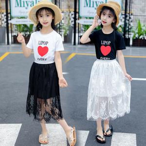 儿童装女童夏季12运动套装11大童14女装8小学生10夏天款9衣服15岁