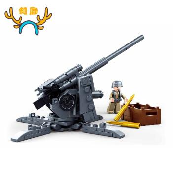 兼容樂高88mm主战火炮反坦克炮世界大二战德军拼装军事积木模型玩具