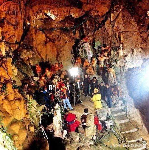 花果山水帘洞的拍摄场景.