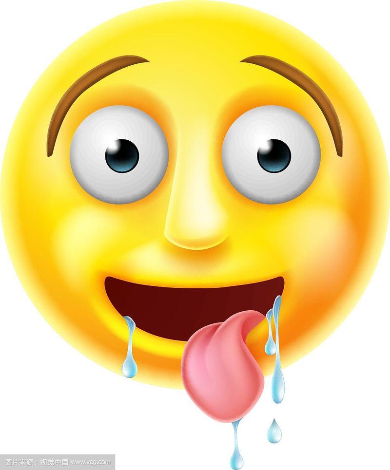 流口水emoji表情符号图片素材