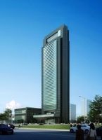  p>2009年9月28日上午,由宁波港集团投资的宁波最高的标志性建筑——