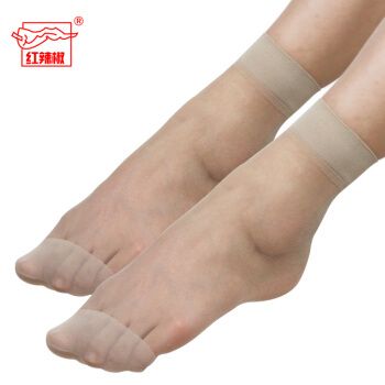 红辣椒24双装水晶丝女士短袜脚尖透明不易勾丝女式短丝袜薄款对对袜