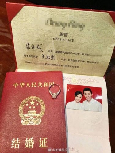 超甜蜜!吴敏霞与老公晒结婚证亲吻额头