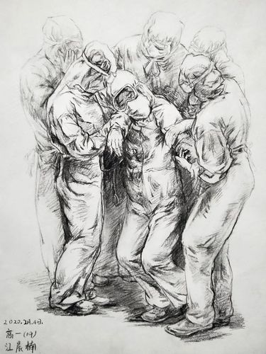 衢州学子用画笔致敬"最美逆行者