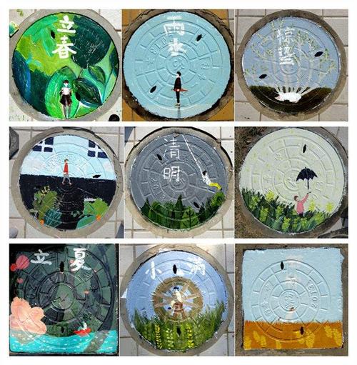 乐昌创意井盖涂鸦