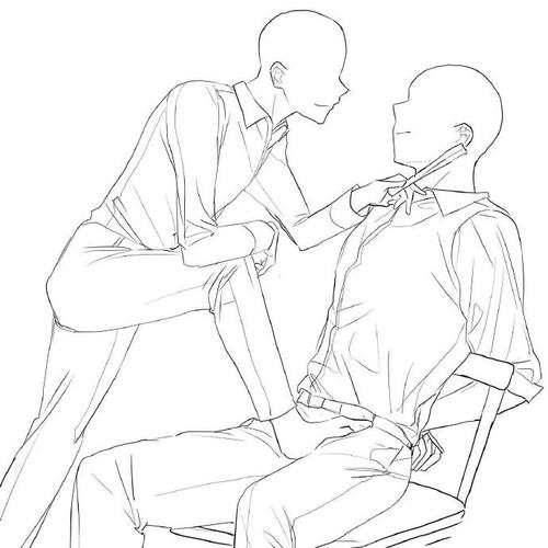 【绘画素材】双人绘画素材,和尚谈恋爱真好看