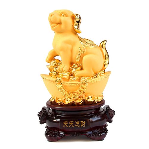属狗旺财好运图片大全,属狗旺财好运微信头像 生肖狗摆件招财旺财客厅装饰工艺品十二生肖狗吉祥物