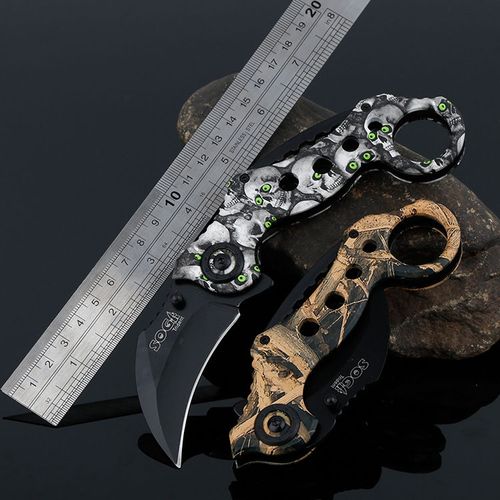 新款魔兽折叠爪子刀户外求生高硬度军刀野外爪刀鹰爪
