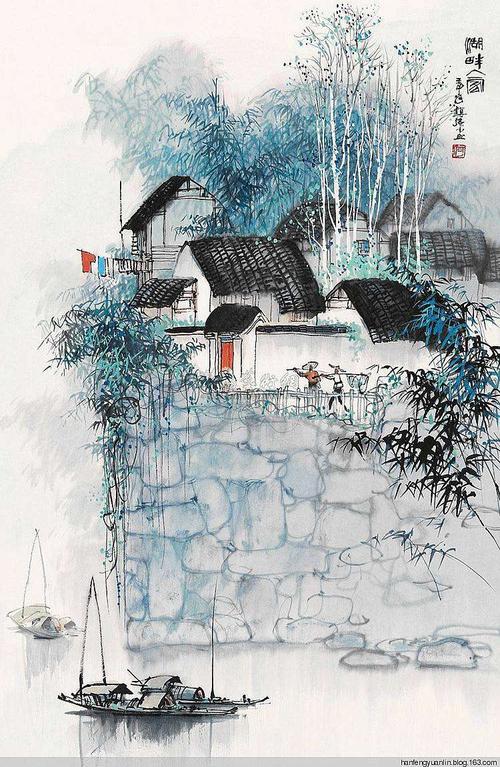 清华美院教授何镇强《烟雨江南》等水墨画欣赏