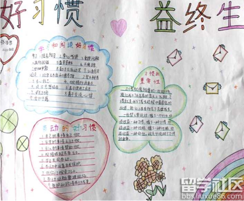 下面是出国留学网小编整理的好习惯伴我成长手抄报,希望