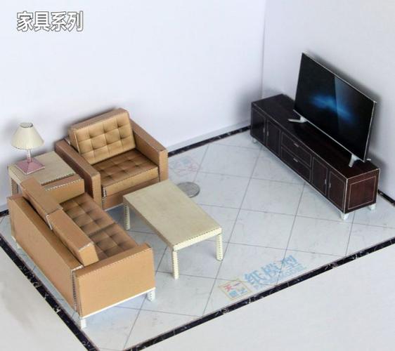 双人床3d纸模型家具系列益智手工立体折纸室内场景天一纸艺