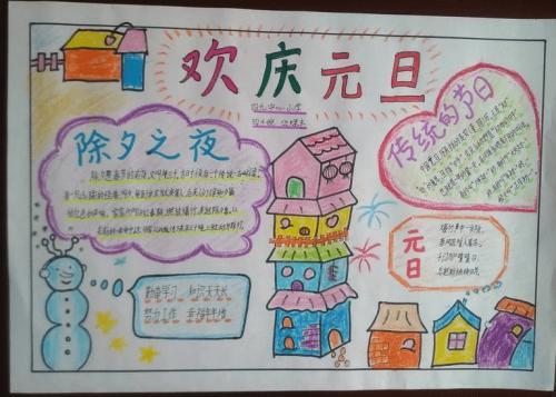 元旦节手抄报对联