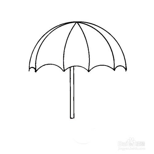 简笔画-如何画雨伞的简笔画
