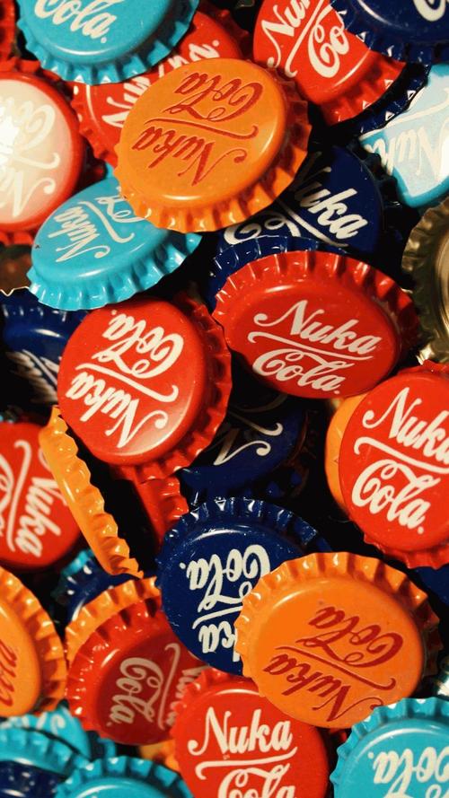 饮料瓶盖潮流创意背景图,另类-手机壁纸