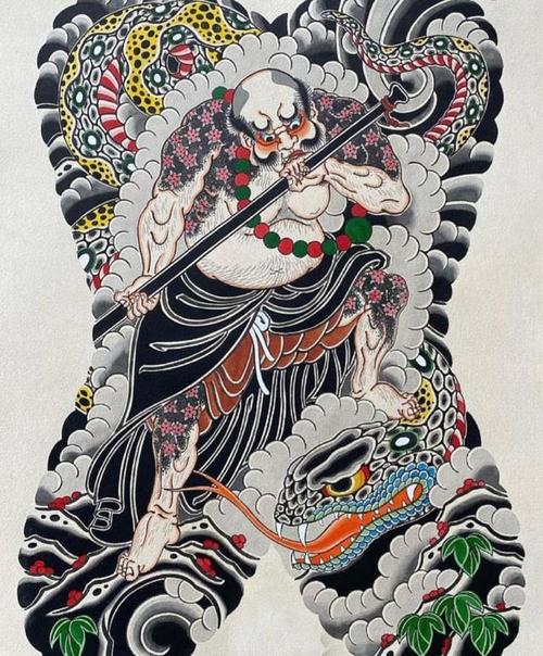 老传统纹身手稿图案