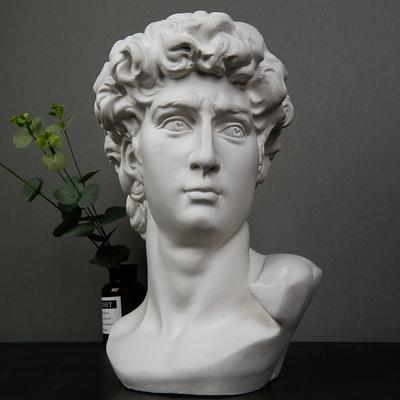 左绘画材大卫石膏像人物大卫石膏头像美术素描教具模型雕像人像装饰