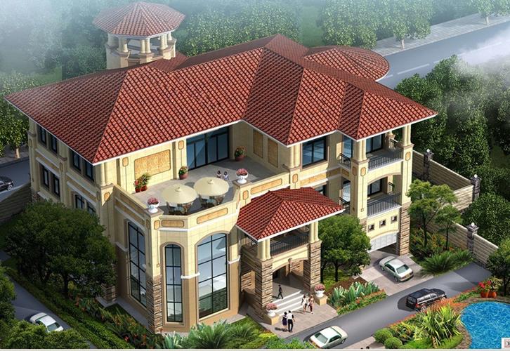 三层别墅设计图纸大全 新农村自建房设计图 结构含装修效果图188