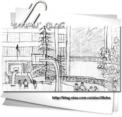 2007湖北黄石实习素描6-黄石市冶钢技校篮球场