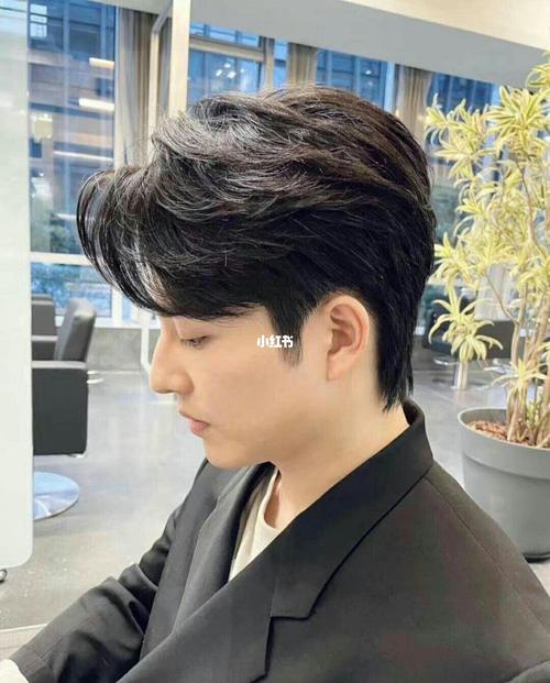 韩式三七分纹理烫发 干净帅气_发型_三七分_烫发_男士