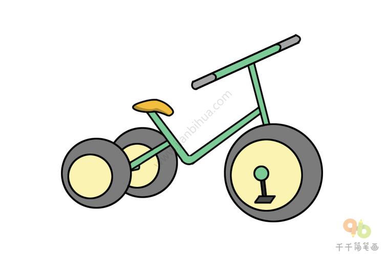 儿童三轮车简笔画画法功能用车简笔画