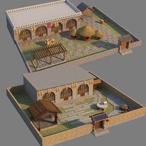 陕北窑洞3d模型