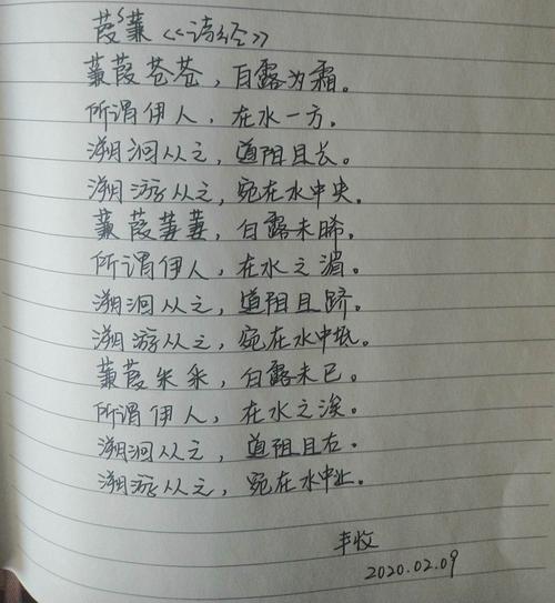 重温古诗词之:蒹葭