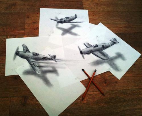 大神用小小铅笔画出3d效果阴影处理程度超乎想象