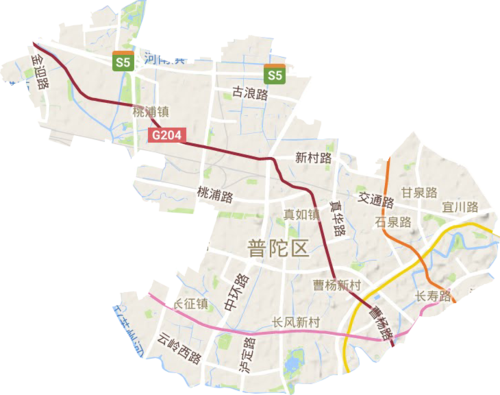 普陀区电子地图高清版大图