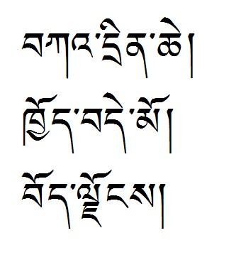 藏语的"谢谢","你好","西藏"怎么写?可以用图片的形式回答吗?