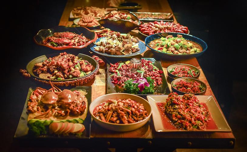 一大桌海鲜大餐图片素材_免费下载_jpg图片格式_vrf