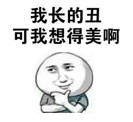 我长的丑可我想得美啊表情