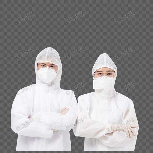 穿着防护服的医生形象