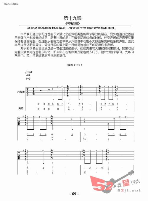 神秘园 独奏吉他谱视频 吉他谱