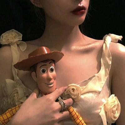 部位女头锁骨露肩吊带高清女生头像