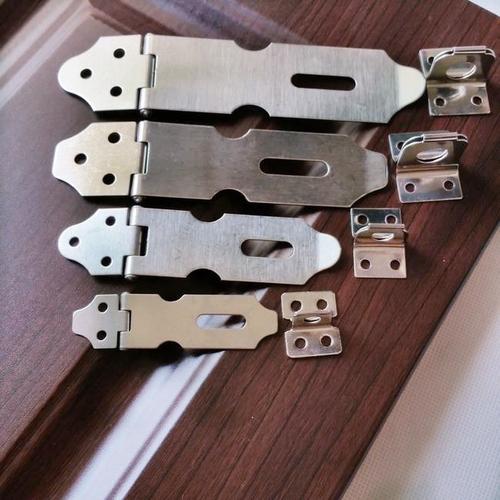 钰慧(yuhui)锁具 不锈钢挂锁搭扣鼻箱包房间工具木柜箱扣锁合页小号