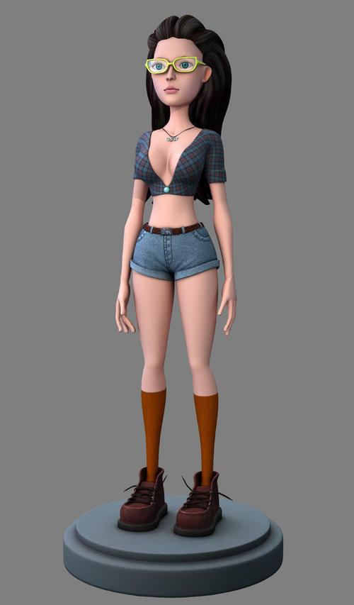 3d卡通人物立体简笔画