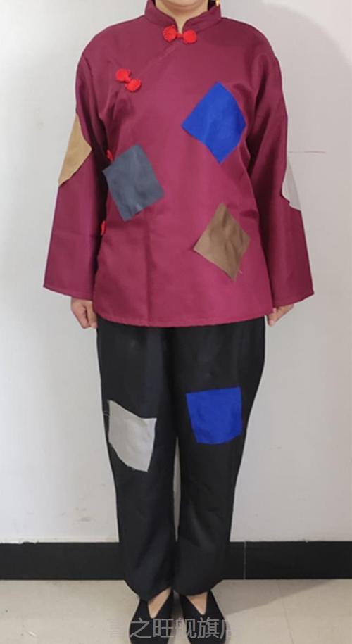 古装男女孩乞丐服装演出服乞讨者叫花子服要饭的补丁破衣服杨白劳