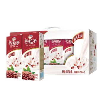 伊利谷粒多红谷牛奶饮品250ml*12 早餐奶