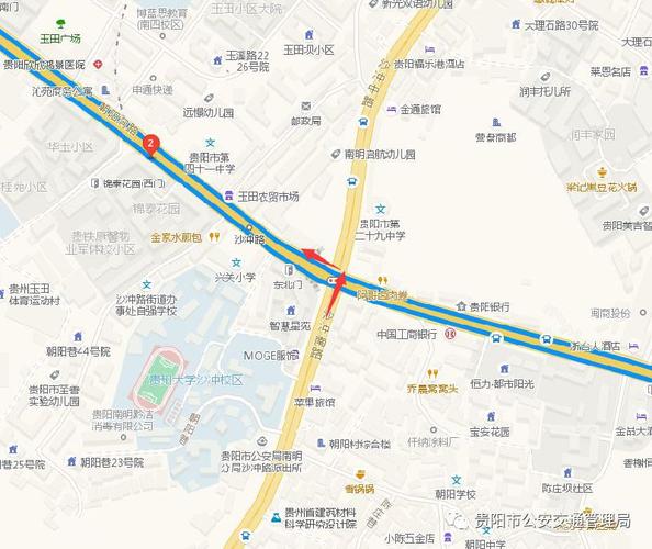 贵阳沙冲路与朝阳洞路交叉口交通组织调整