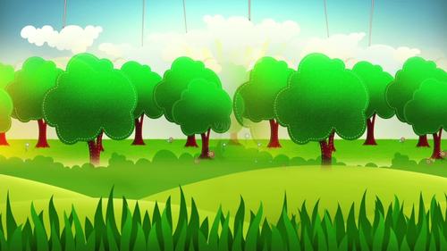 卡通场景动画森林