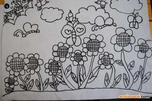 花儿朵朵简笔画
