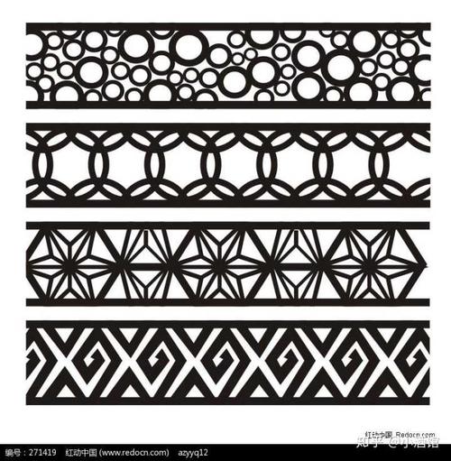 四方连续:一般是横向竖向都可以用单位图案连续组合,如下