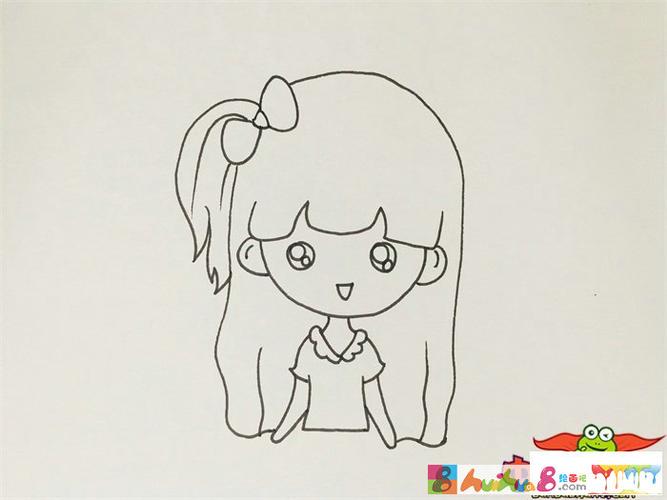 画小女孩简单又可爱怎么画简笔画教程_绘画吧-画画